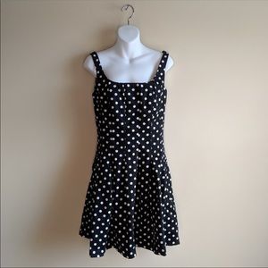 Ralph Lauren black and white polka dot dress